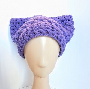 NEW, Cat Ear beanie, crochet, handmade